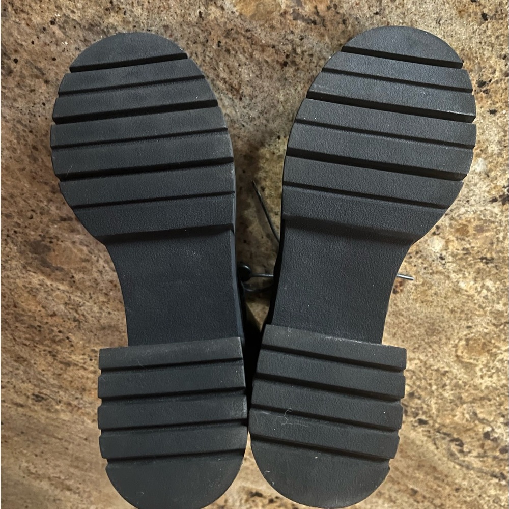 Madden Girl Black Lace-Up Boots - Picture 6 of 8